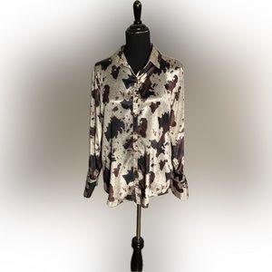 Scully: Cow-print Button Down Blouse